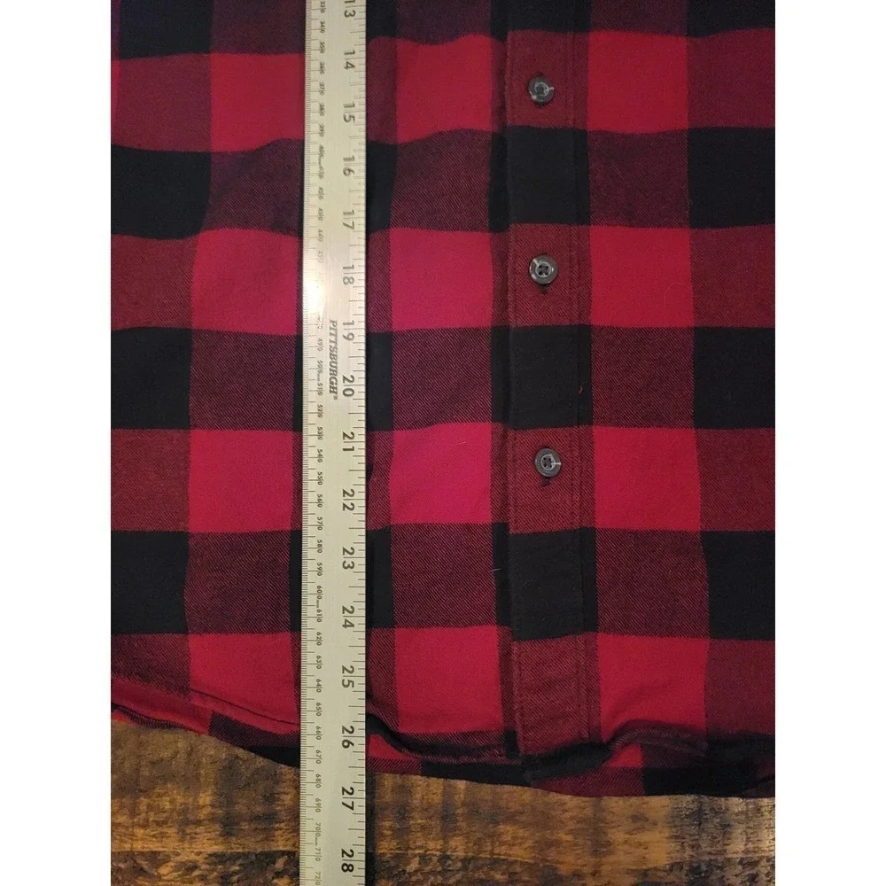 Eddie Bauer | Shirts | Eddie Bauer Mens Medium Red Black Buffalo Check ...